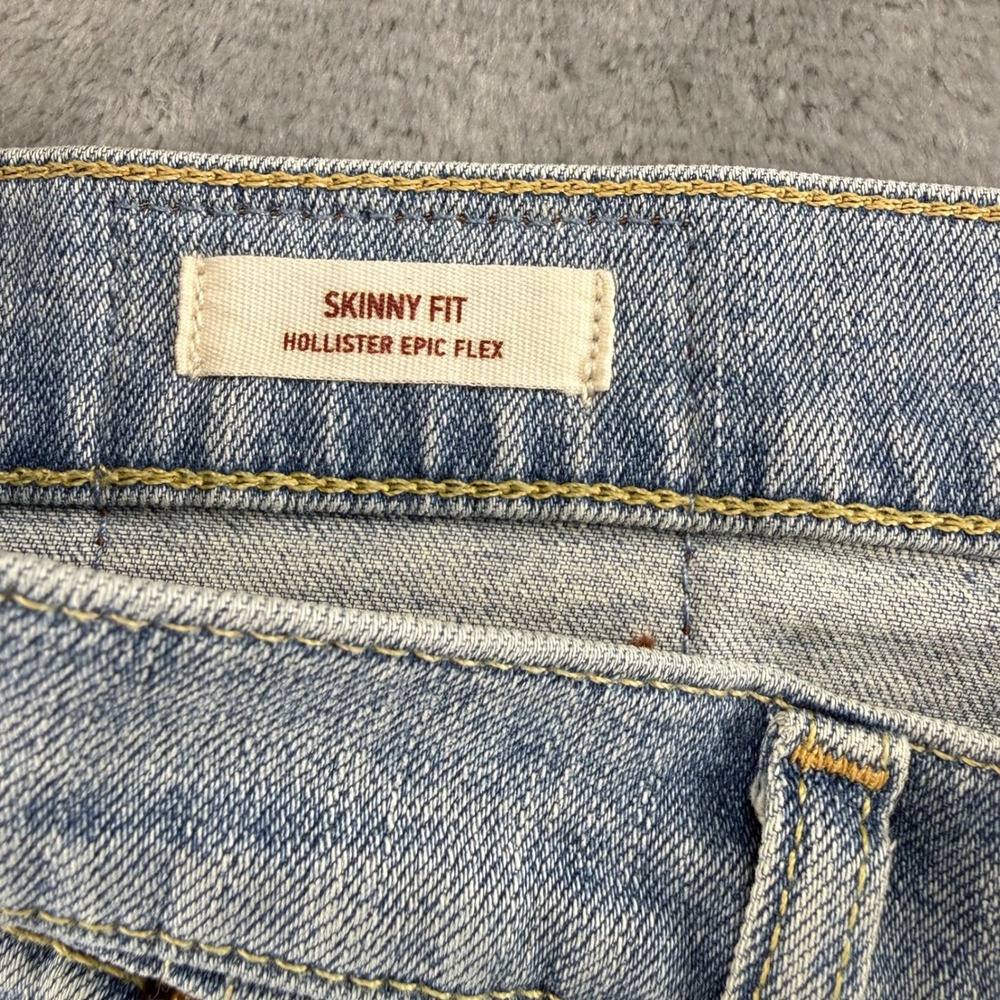 Hollister Skinny Fit Epic Flex Light Wash Denim Jeans Mens 32x31 Back To‎ School - Picture 3 of 16